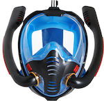 Bluewave Μάσκα Θαλάσσης Σιλικόνης με Αναπνευστήρα S/M σε Μαύρο χρώμα