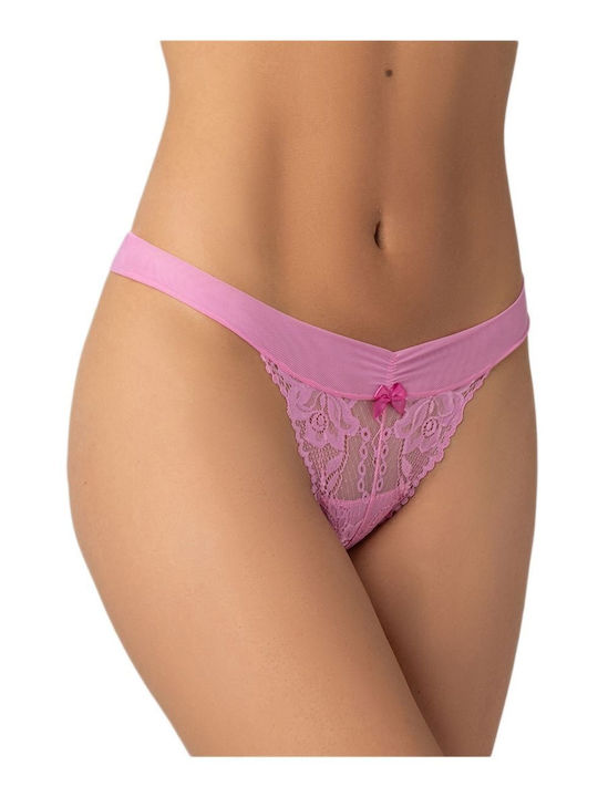 Femeie Șir de caractere cu Dantelă Rose Pink