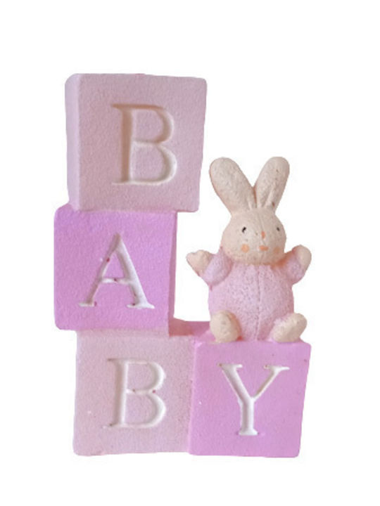 Etoile Διακοσμητικό Κερί Baby Ροζ 10x3εκ.