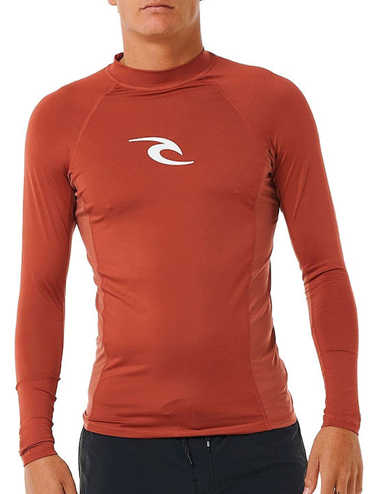 Rip Curl Bărbați Mânecă lungă Tricou de protecție solară Portocaliu