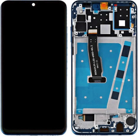 OLED Screen with Touch Mechanism and Frame for Huawei P30 Blue