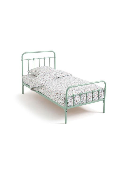 Kids Bed Single Green for Mattress 90x190cm