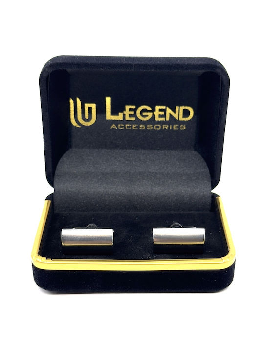 Legend Accessories Manschettenknöpfe aus Silber in Silber Farbe