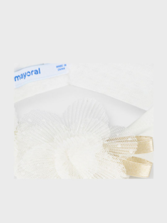 Mayoral Kids Headband with Beige Flower