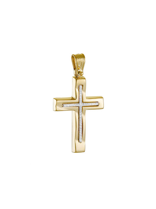 Herren Gold Kreuz 14K