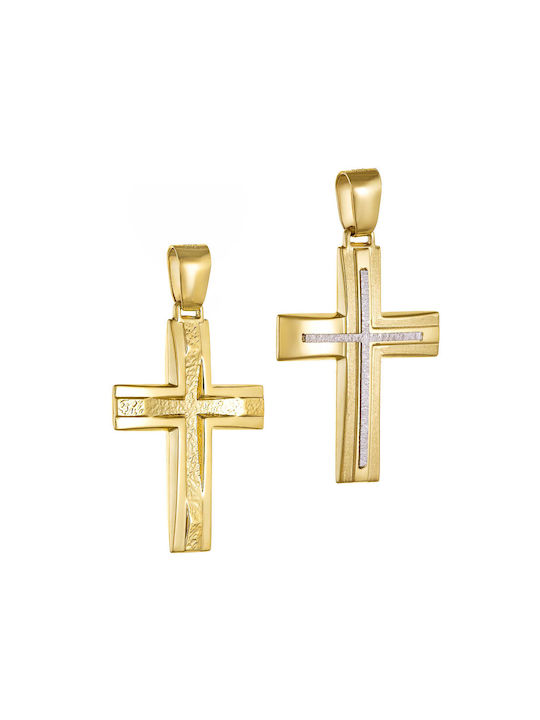 Herren Gold Kreuz 14K