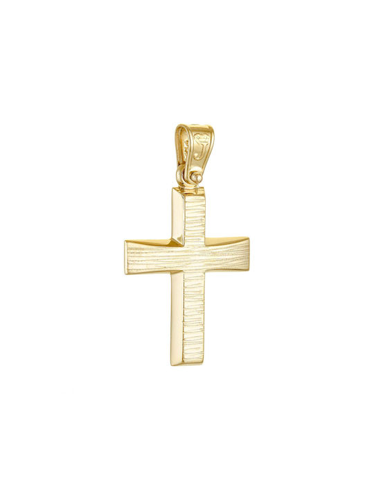 Herren Gold Kreuz 14K