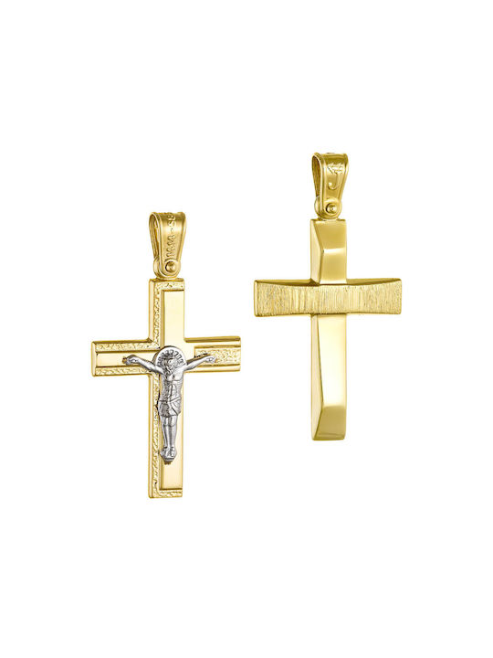 Herren Gold Kreuz 14K