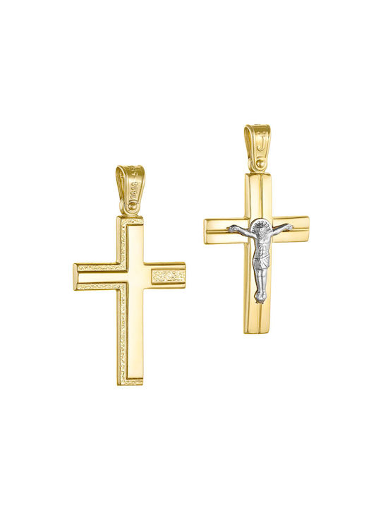 Herren Gold Kreuz 14K