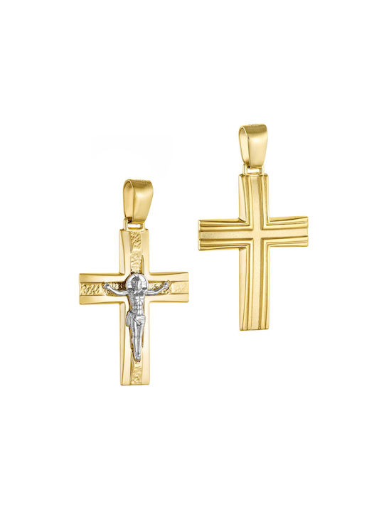 Herren Gold Kreuz 14K