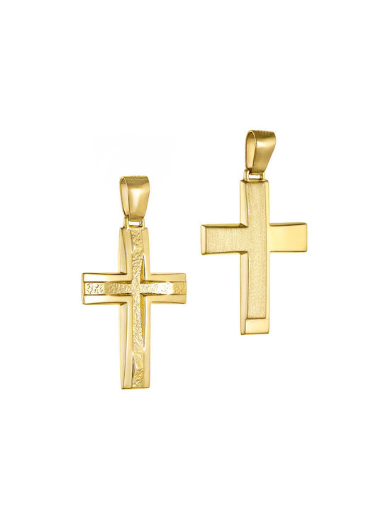 Herren Gold Kreuz 14K