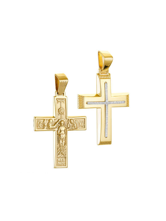 Herren Gold Kreuz 14K