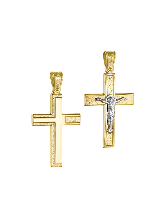 Herren Gold Kreuz 14K