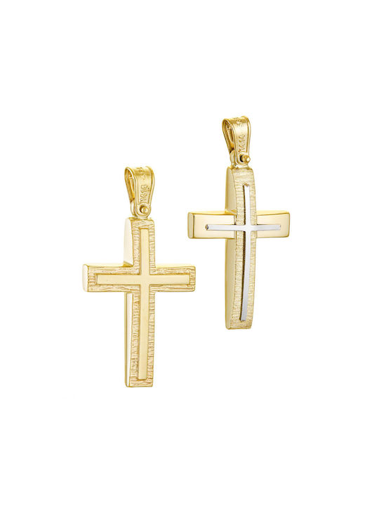 Herren Gold Kreuz 14K