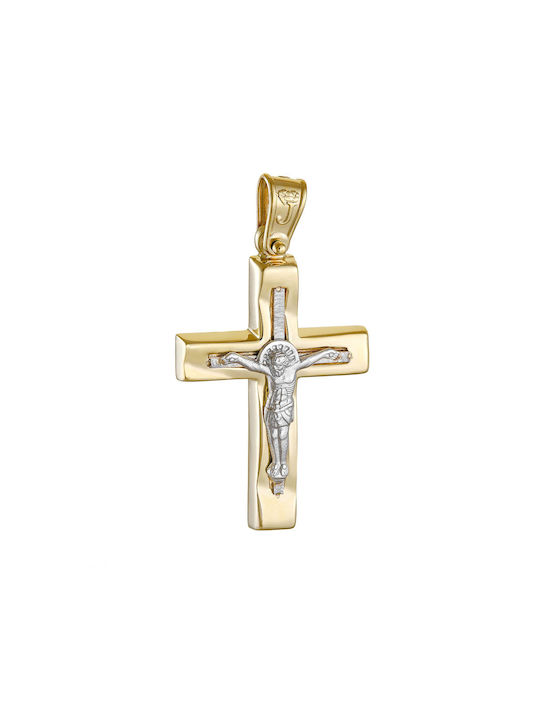 Herren Gold Kreuz 14K