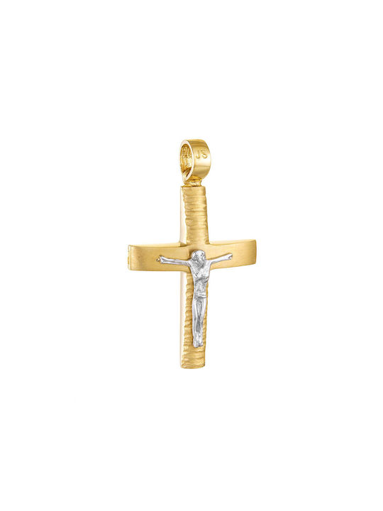 Herren Gold Kreuz 14K