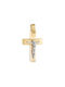 Herren Gold Kreuz 14K