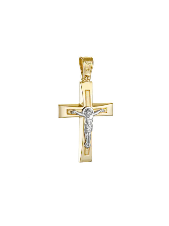 Herren Gold Kreuz 14K