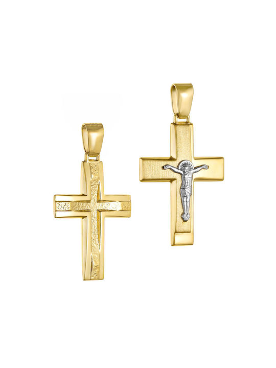 Herren Gold Kreuz 14K