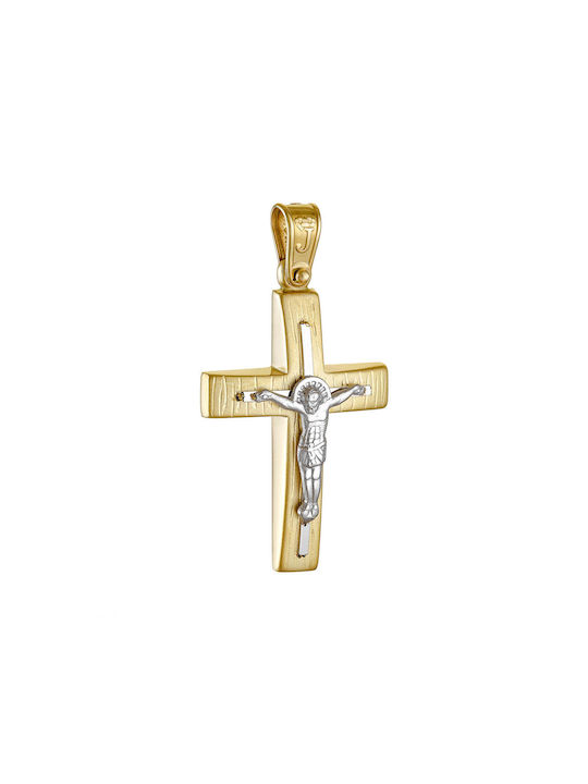 Herren Gold Kreuz 14K