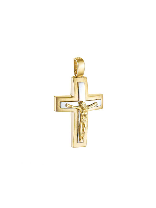 Herren Gold Kreuz 14K