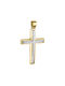 Herren Gold Kreuz 14K