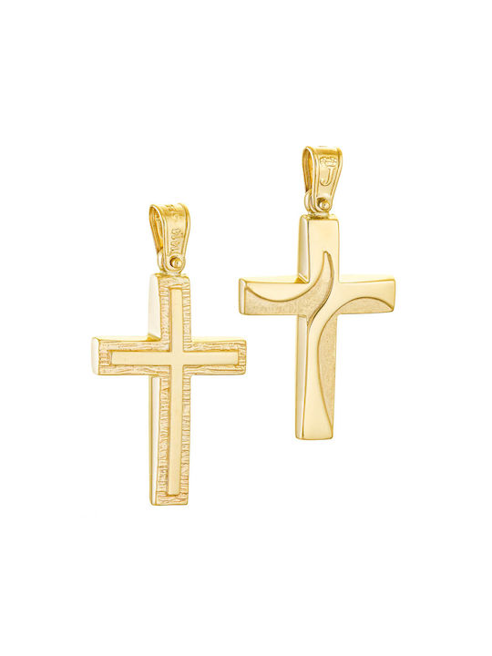 Herren Gold Kreuz 14K