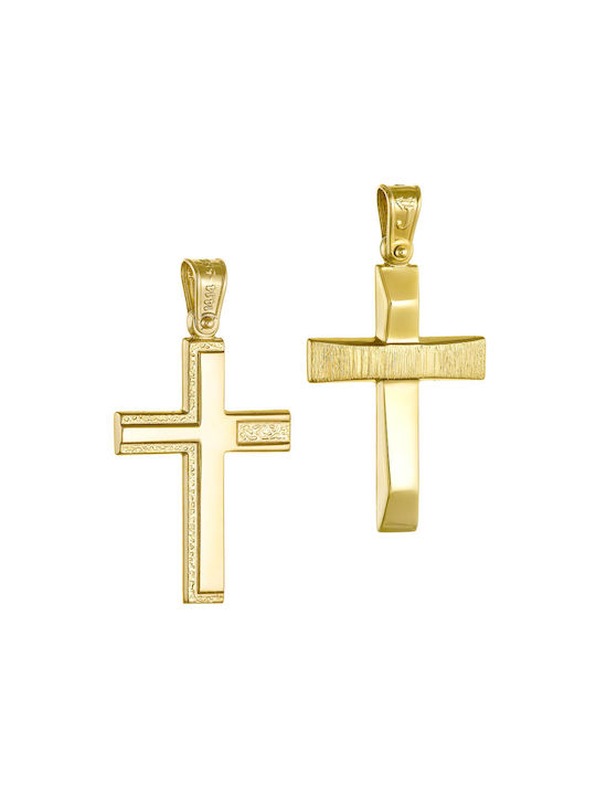 Herren Gold Kreuz 14K