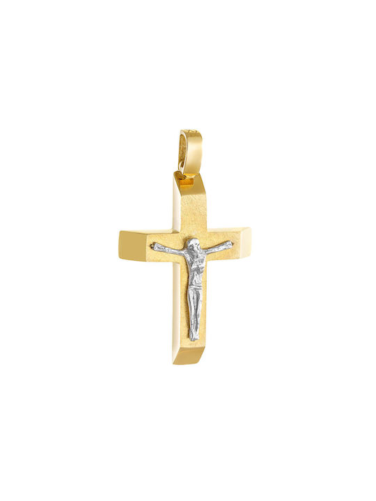 Herren Gold Kreuz 14K