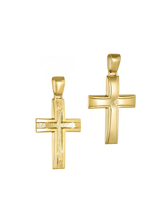 Herren Gold Kreuz 14K