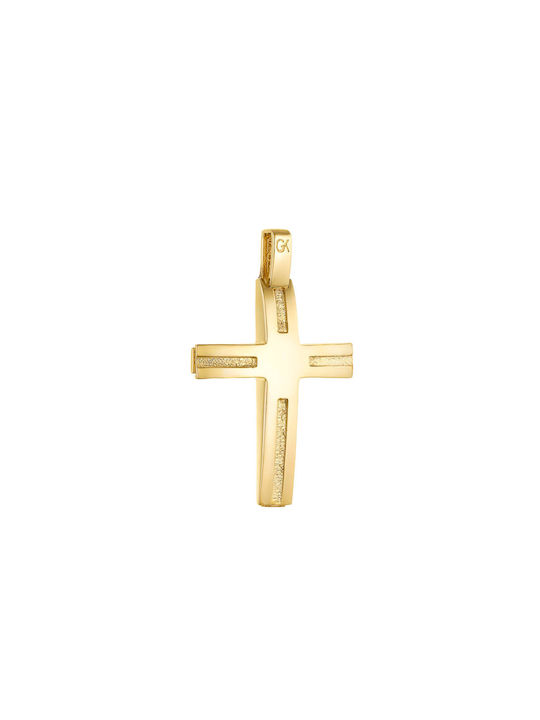 Herren Gold Kreuz 14K