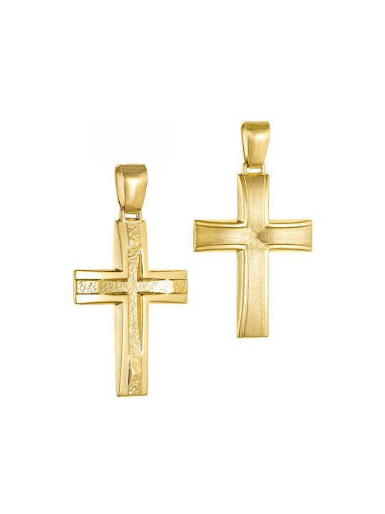 Herren Gold Kreuz 14K