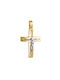 Herren Gold Kreuz 14K