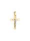 Herren Gold Kreuz 14K