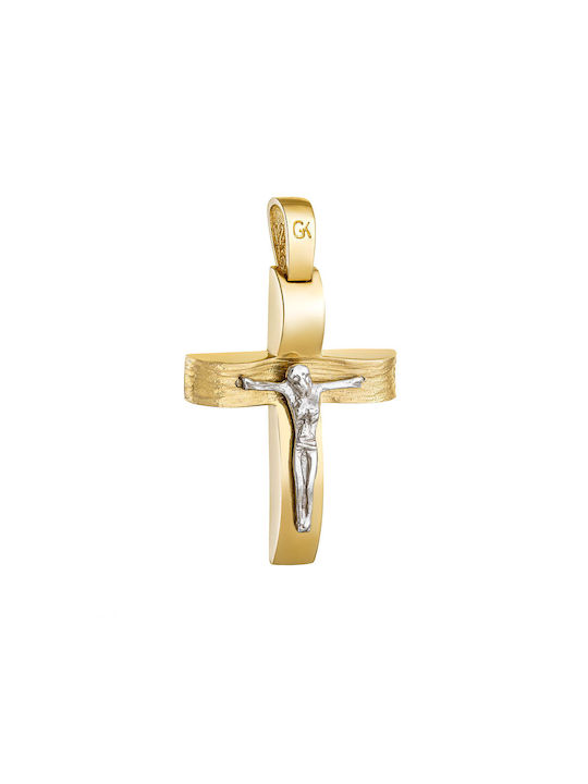 Herren Gold Kreuz 14K