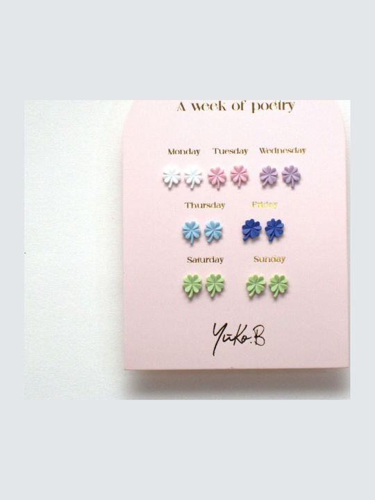 Yuko.b Καρτέλα 7 Ζευγάρια Σκουλαρίκια A Week Poetry Chance