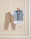 Angel Wings Baptism Suit for Boys Multicolour 5 Pieces