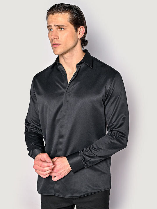 Sogo Long-sleeved Cotton Shirt Black
