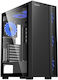 Spacer SPCS-GC-ICE-HERO Gaming Midi Tower Κουτί Υπολογιστή με Πλαϊνό Παράθυρο Μαύρο