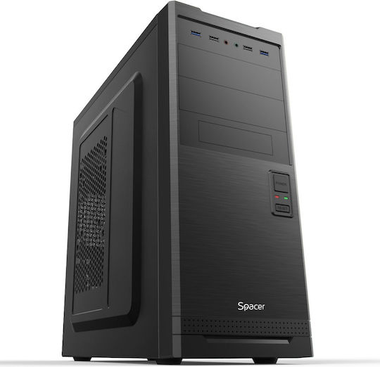 Spacer SPCS-OC-STYLE Midi Tower Κουτί Υπολογιστή Μαύρο