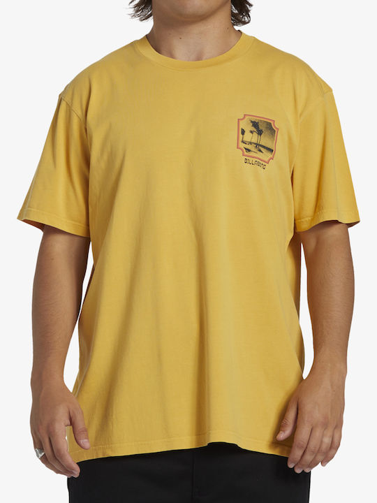Billabong Reflections Ανδρικό T-shirt Κοντομάνικο Κίτρινο