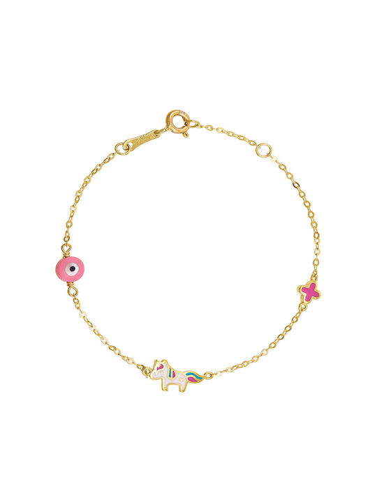 Kids Gold Bracelet 14K for Girl