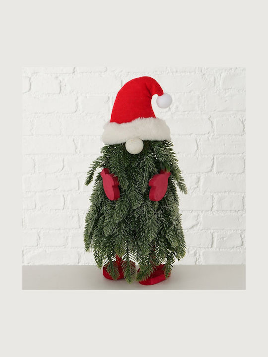 Saint Vassilis Figures Pine Branches Valerian Green Red White 24x20x47cm Polyester