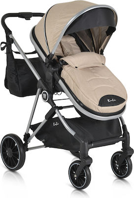 Moni Kali Adjustable 2 in 1 Baby Stroller Suitable for Newborn Khaki