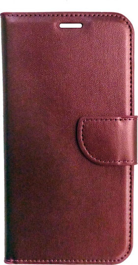 Book Δερμάτινο Μπορντό (Galaxy J5 2016)