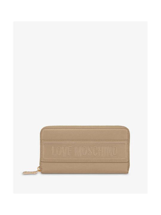 Love Moschino Plakat Zip um Brieftasche Biscotto