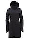 Kurz Damen Parka Jacke für Winter Carbon