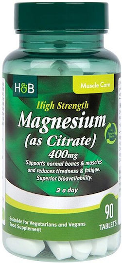 Holland & Barrett Magneziu De Înaltă Tărie 400mg 90 Comprimate
