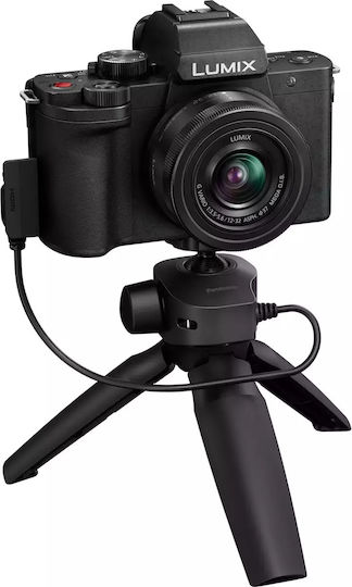 Panasonic C-G100D Mirrorless Φωτογραφική Μηχανή Kit (G Vario 12-32mm F3.5-5.6 Asph. Mega OIS) + Tripod Grip Μαύρη