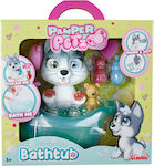 Pamper Petz Husky Welpe im Badezimmer